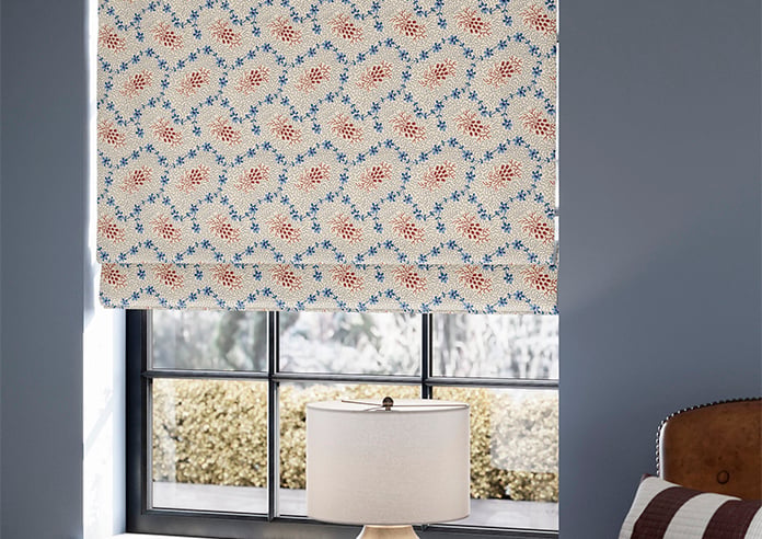 Land & Shore Lorie, Blue Red - Roman Blind - Image 5